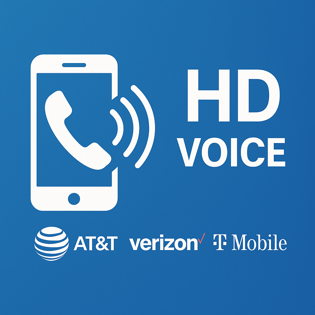 HD voice smartphone service by AT&T, Verizon, T-Mobile.